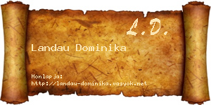 Landau Dominika névjegykártya